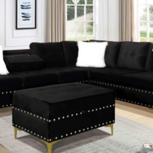 IVY BLACK VELVET FABRIC