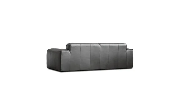 Canapé moderne Mobital Boone en cuir Iron Ore, sofa élégant avec coussins confortables et design contemporain pour salon moderne