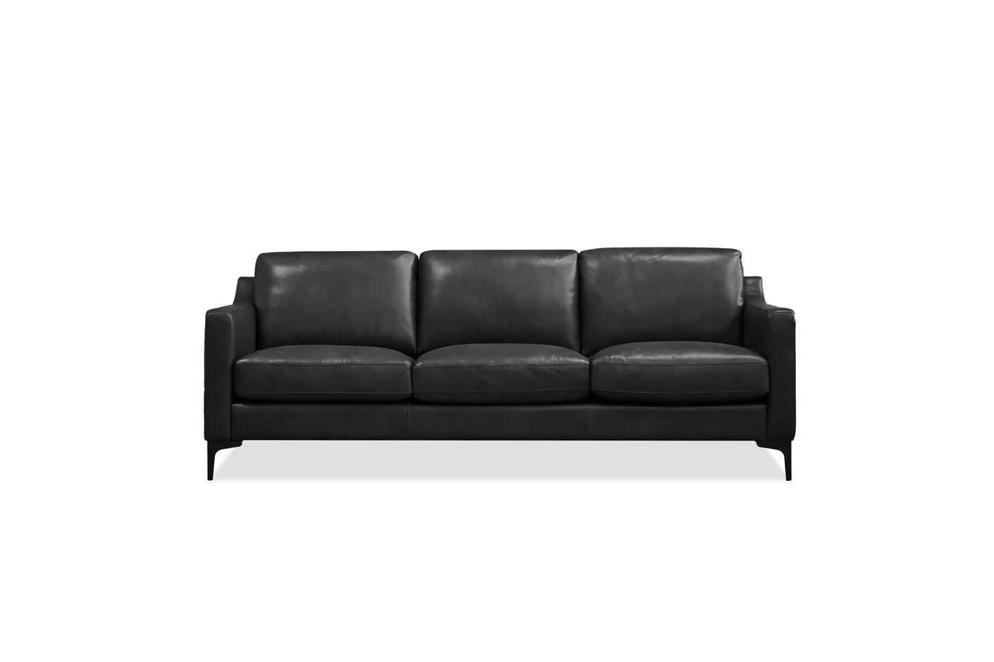 Canapé moderne Mobital Cuff en cuir luxueux, sofa élégant et confortable avec structure solide et style contemporain