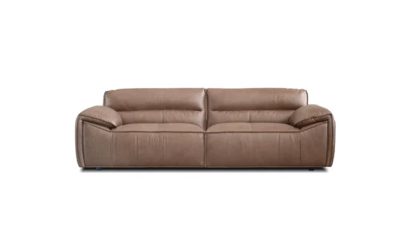 Canapé moderne Mobital Osta en cuir, sofa élégant avec ottoman assorti et confort supérieur pour un intérieur chic