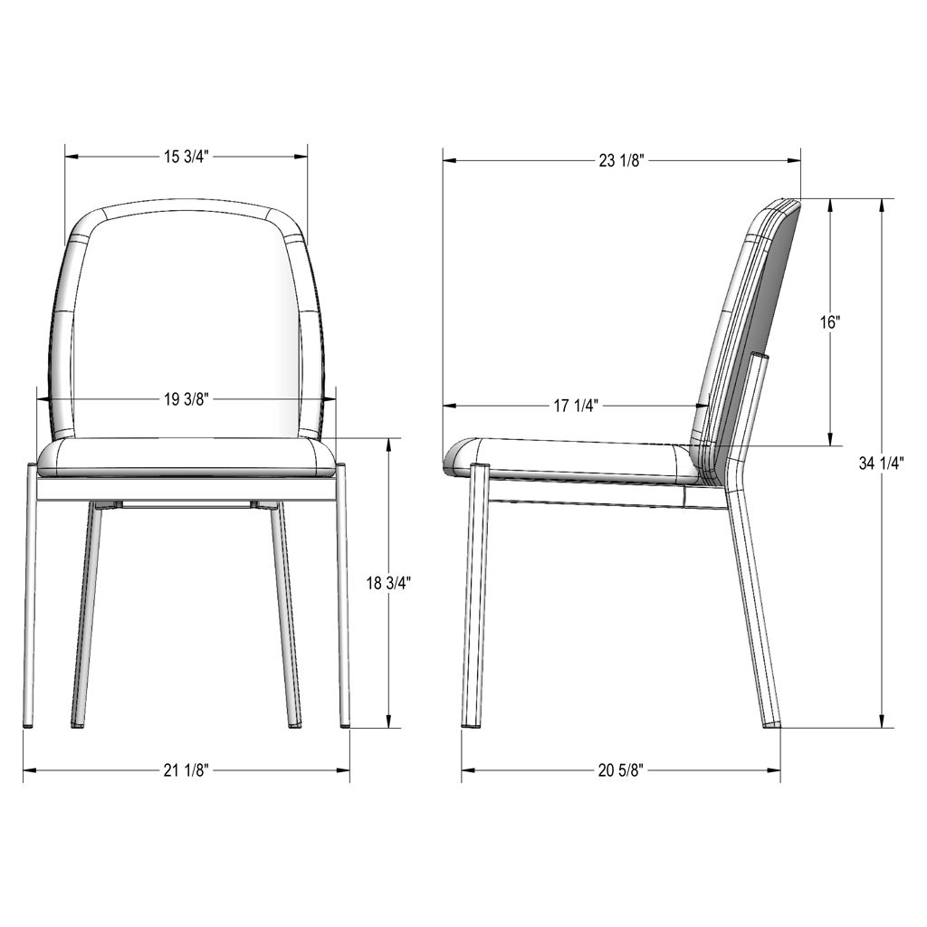 Chaise de salle à manger Kally Amisco - Image 4