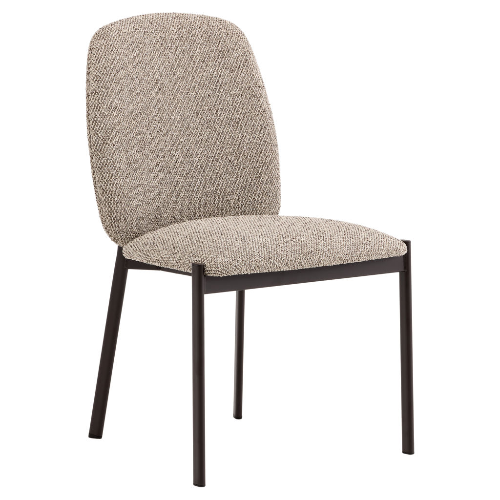 Chaise KALLY Amisco avec assise rembourrée, dossier haut arrondi et structure en acier robuste