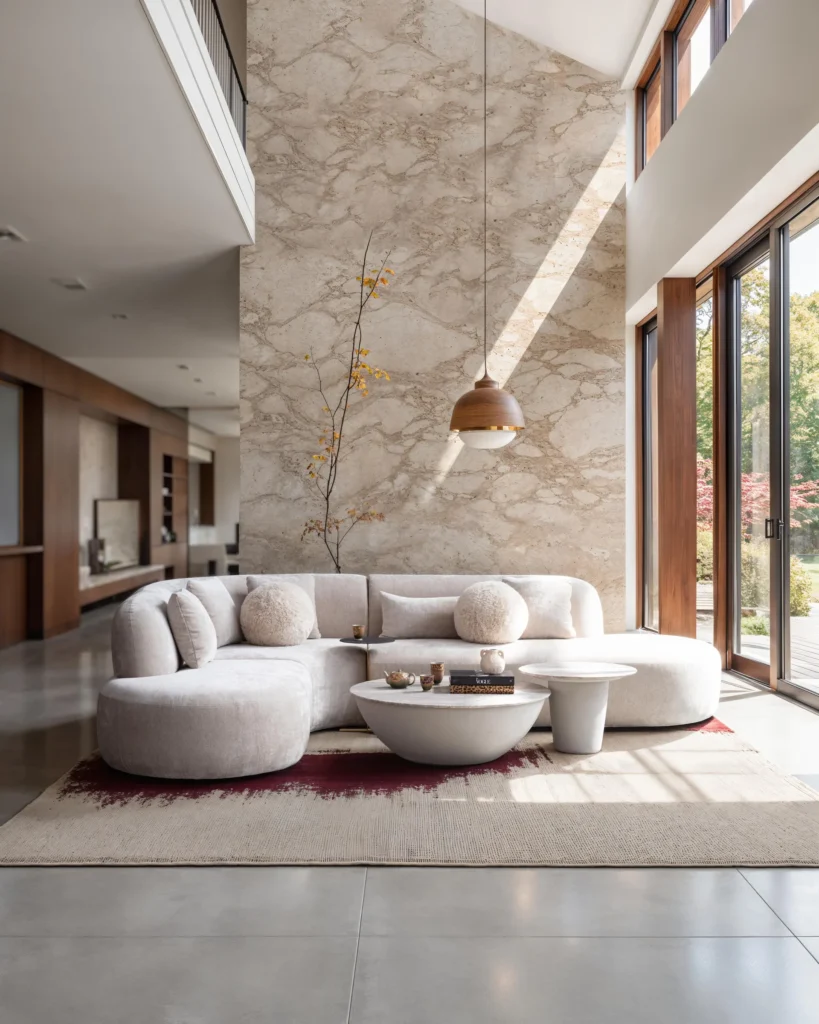 Sectionnel Mobital Itza Dark Cream – chaise gauche et coussins décoratifs